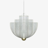 Radiant Wirework LED Pendant Light Mesh Layered Hanging Lamp for Modern Home Decor