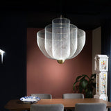 Radiant Wirework LED Pendant Light Mesh Layered Hanging Lamp for Modern Home Decor