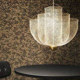 Radiant Wirework LED Pendant Light Mesh Layered Hanging Lamp for Modern Home Decor