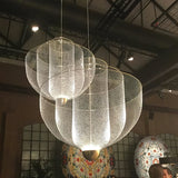 Radiant Wirework LED Pendant Light Mesh Layered Hanging Lamp for Modern Home Decor