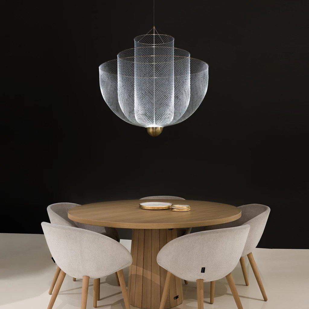 Radiant Wirework LED Pendant Light Mesh Layered Hanging Lamp for Modern Home Decor