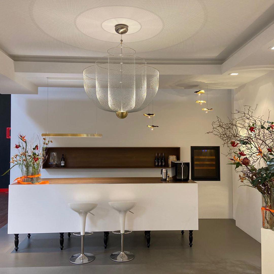 Radiant Wirework LED Pendant Light Mesh Layered Hanging Lamp for Modern Home Decor