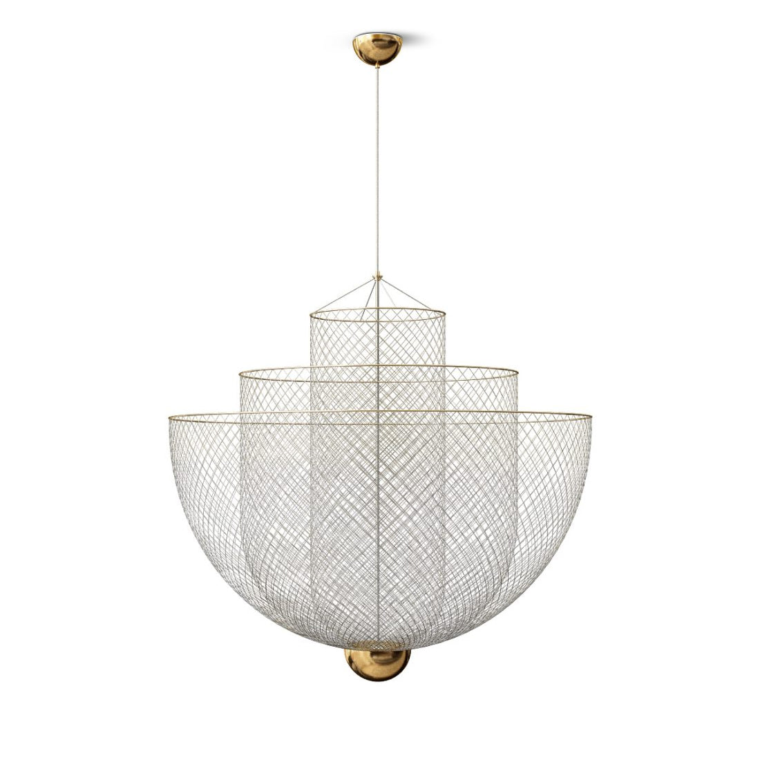 Radiant Wirework LED Pendant Light Mesh Layered Hanging Lamp for Modern Home Decor