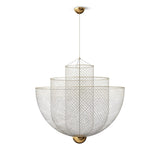 Radiant Wirework LED Pendant Light Mesh Layered Hanging Lamp for Modern Home Decor