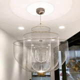 Radiant Wirework LED Pendant Light Mesh Layered Hanging Lamp for Modern Home Decor