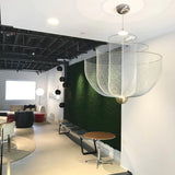 Radiant Wirework LED Pendant Light Mesh Layered Hanging Lamp for Modern Home Decor
