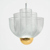 Radiant Wirework LED Pendant Light Mesh Layered Hanging Lamp for Modern Home Decor
