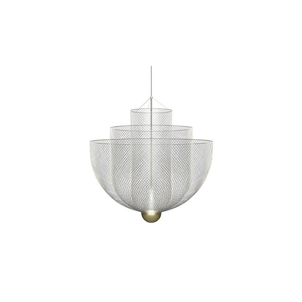 Radiant Wirework LED Pendant Light Mesh Layered Hanging Lamp for Modern Home Decor