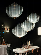Radiant Wirework LED Pendant Light Mesh Layered Hanging Lamp for Modern Home Decor