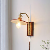 Rafi Modern Bamboo and Glass Sconce Wall Lamp Set of 2 Luxury Brass Indoor Lighting