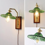 Rafi Modern Bamboo and Glass Sconce Wall Lamp Set of 2 Luxury Brass Indoor Lighting
