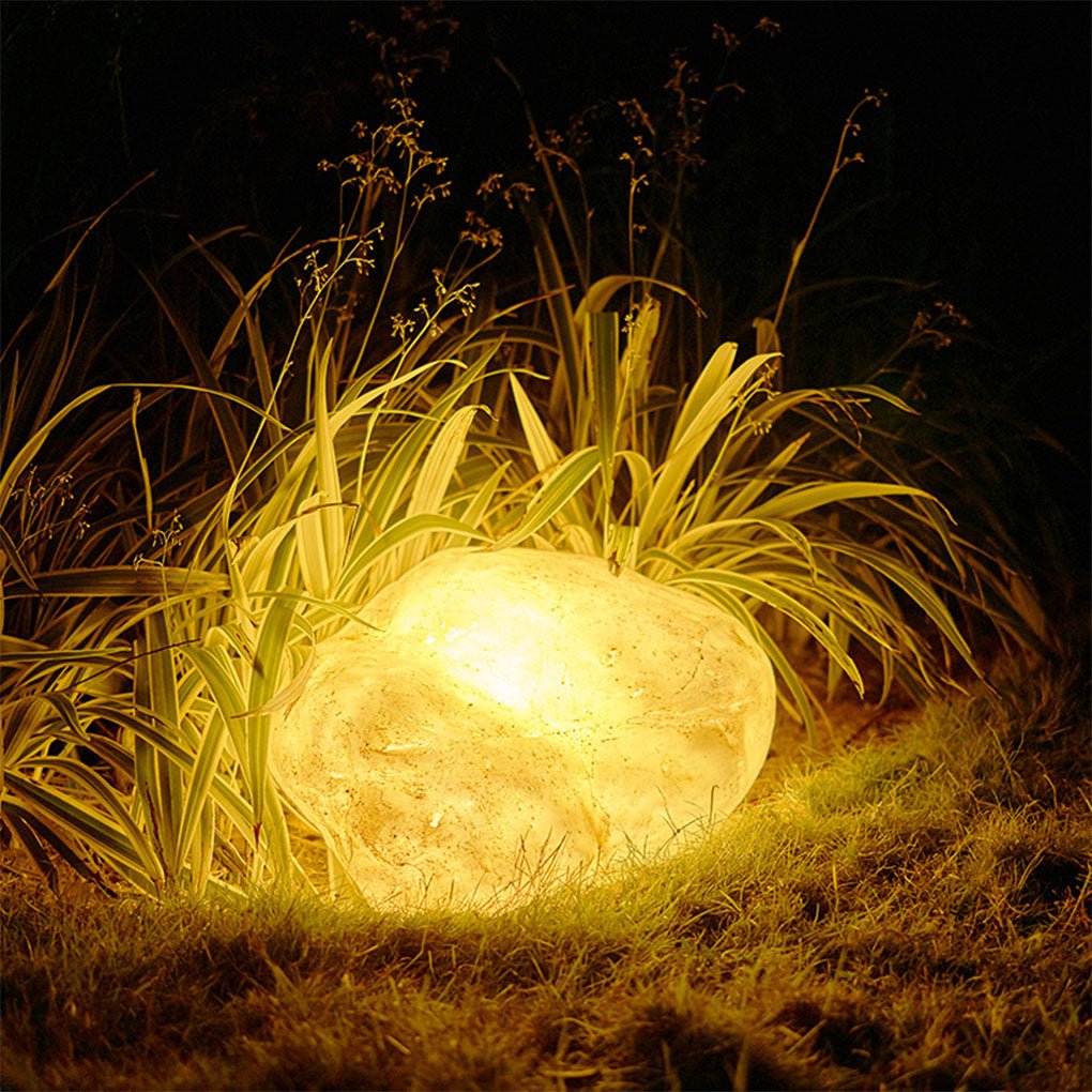 Realistic Resin Rockery Landscape Light Waterproof LED Stone Lawn Lamp for Outdoor Gardens