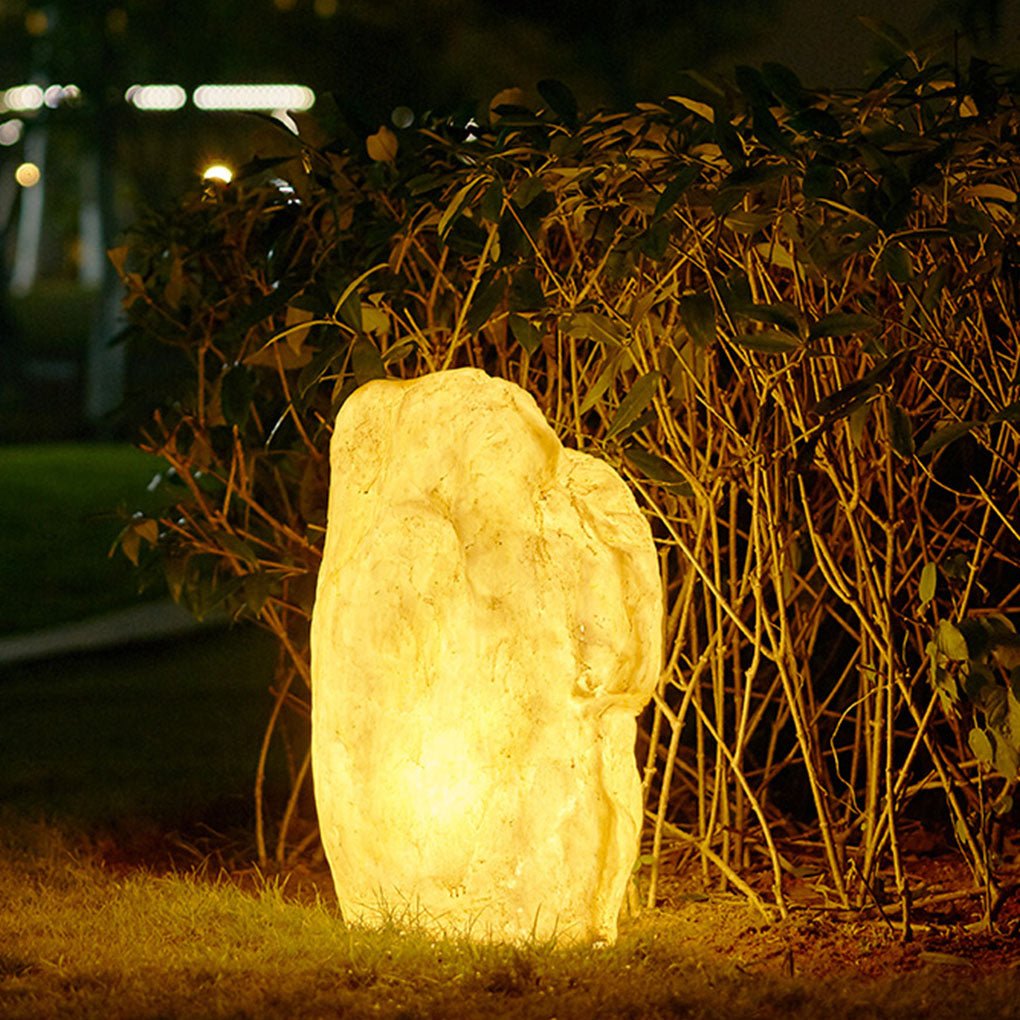 Realistic Resin Rockery Landscape Light Waterproof LED Stone Lawn Lamp for Outdoor Gardens
