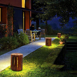 Realistic Resin Tree Stump Garden Floor Lamp Outdoor Landscape Decorative Pathway Lighting
