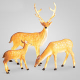 Realistic Sika Deer Resin Outdoor Garden Landscape Light Decorative Animal Sculpture LED Lawn Lamp
