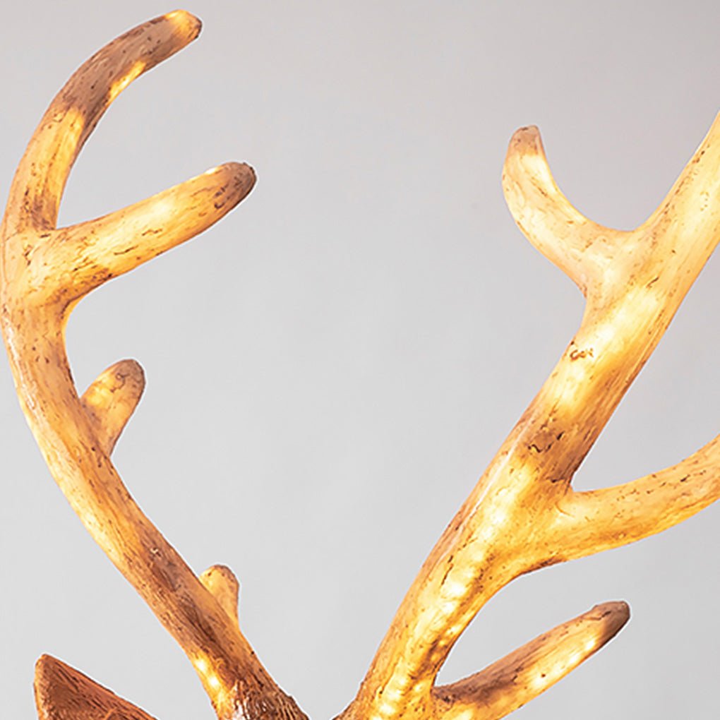 Realistic Sika Deer Resin Outdoor Garden Landscape Light Decorative Animal Sculpture LED Lawn Lamp