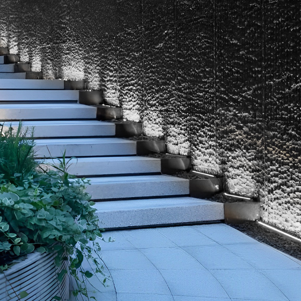 Recessed Outdoor LED Linear Wall Washer Light Waterproof DC24V Exterior Architectural Lighting for Garden
