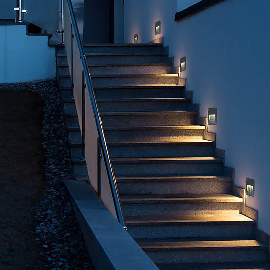 Recessed Outdoor Waterproof LED Step Lights Minimalist Wall Decorative Lamp for Modern Stairways