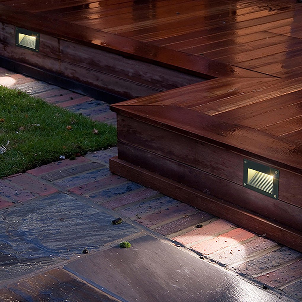 Recessed Outdoor Waterproof LED Step Lights Minimalist Wall Decorative Lamp for Modern Stairways