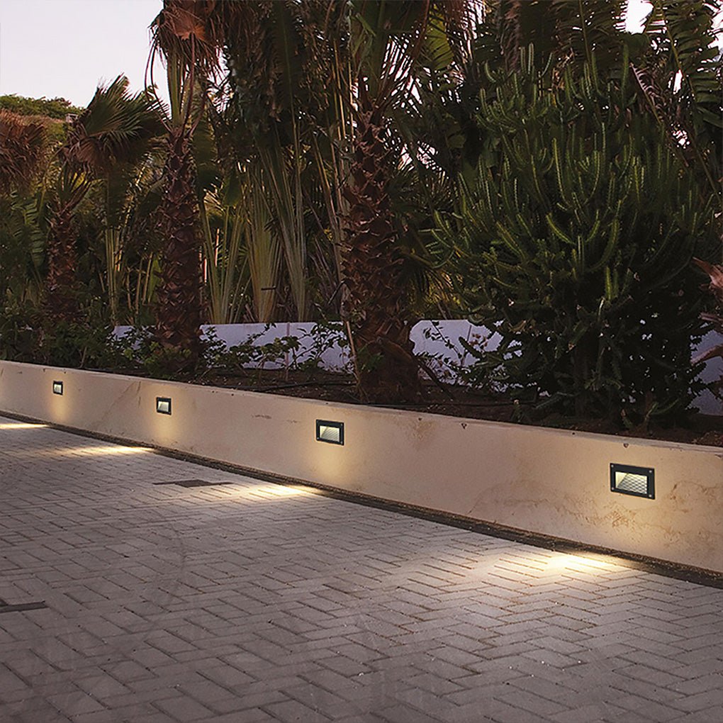 Recessed Outdoor Waterproof LED Step Lights Minimalist Wall Decorative Lamp for Modern Stairways