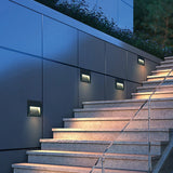 Recessed Outdoor Waterproof LED Step Lights Minimalist Wall Decorative Lamp for Modern Stairways