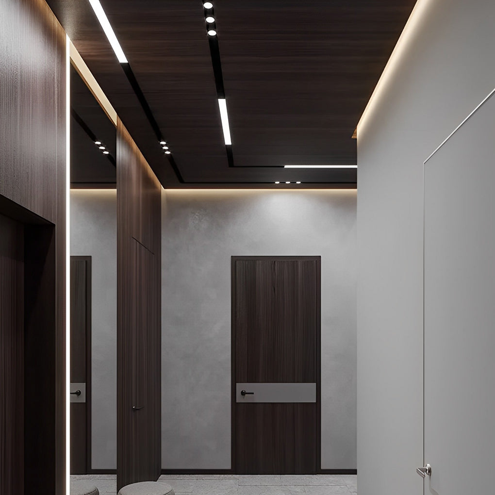 Recessed Under Cabinet LED Strip Lights Invisible Linear Cabinet Lighting Kit 4 Pcs
