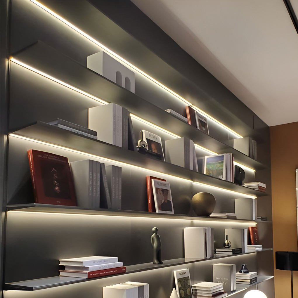 Recessed Under Cabinet LED Strip Lights Invisible Linear Cabinet Lighting Kit 4 Pcs