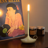 Rechargeable Candle Wick LED Table Lamp Modern Cordless Minimalist Desk Light with Stepless Dimming