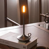 Rechargeable Candle Wick LED Table Lamp Modern Cordless Minimalist Desk Light with Stepless Dimming