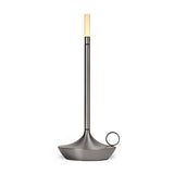 Rechargeable Candle Wick LED Table Lamp Modern Cordless Minimalist Desk Light with Stepless Dimming