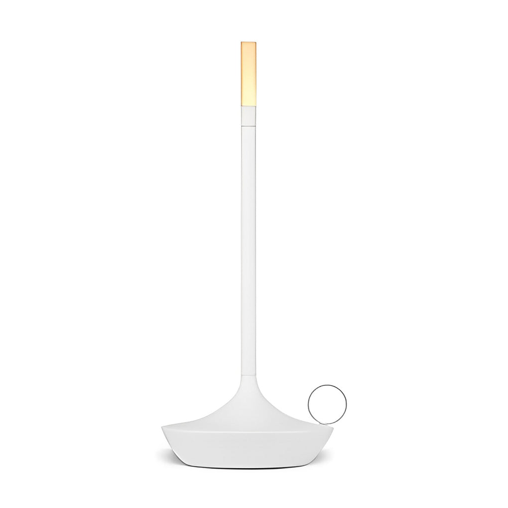 Rechargeable Candle Wick LED Table Lamp Modern Cordless Minimalist Desk Light with Stepless Dimming
