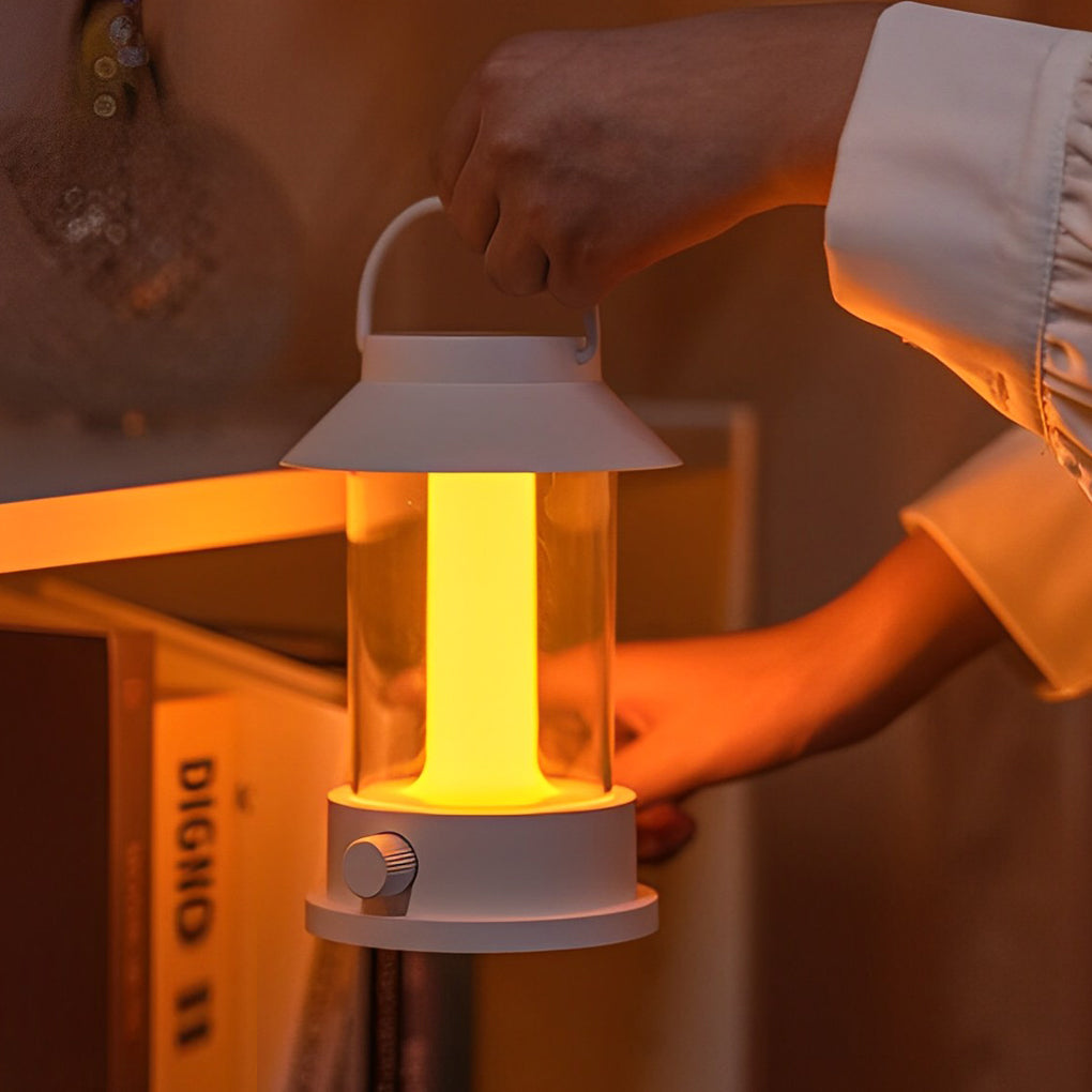 Rechargeable LED Outdoor Camping Lantern Dimmable Waterproof Portable Table Lamp with Power Bank Function