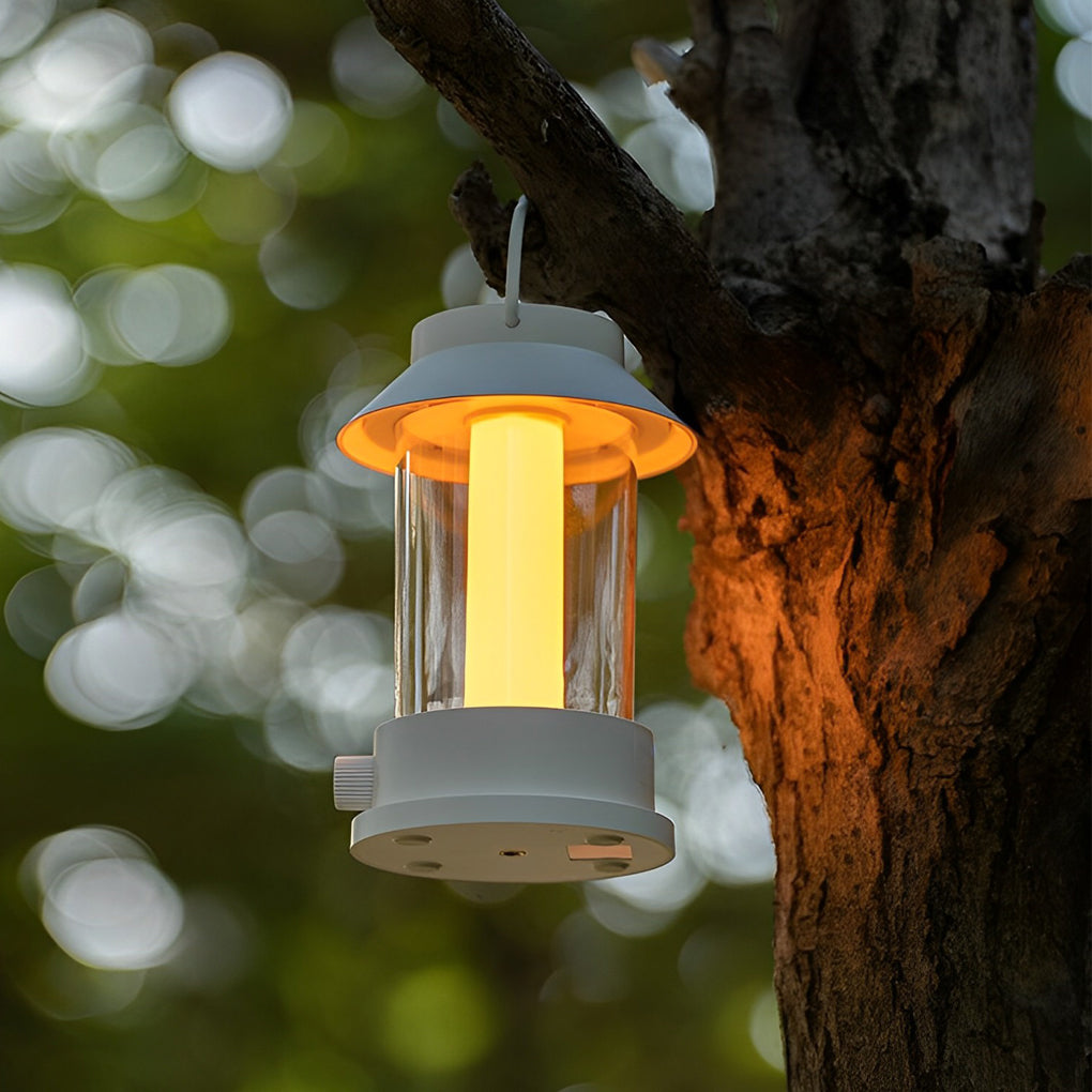 Rechargeable LED Outdoor Camping Lantern Dimmable Waterproof Portable Table Lamp with Power Bank Function