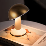 Rechargeable Mushroom LED Table Lamp with Tiltable Shade and Touch Dimmable Warm White Light