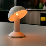 Rechargeable Mushroom LED Table Lamp with Tiltable Shade and Touch Dimmable Warm White Light