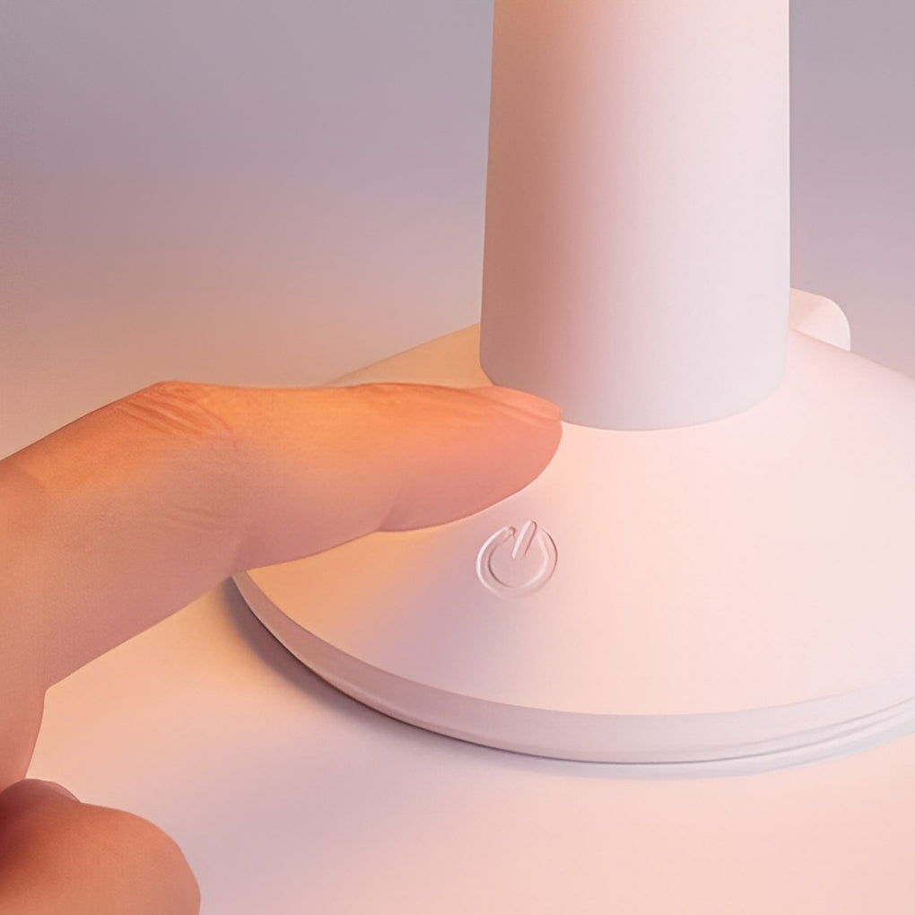 Rechargeable Mushroom LED Table Lamp with Tiltable Shade and Touch Dimmable Warm White Light