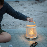 Rechargeable Outdoor Cage Lantern Waterproof Portable Garden Light for Patio and Landscape