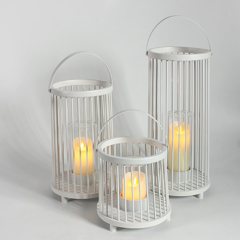 Rechargeable Outdoor Cage Lantern Waterproof Portable Garden Light for Patio and Landscape