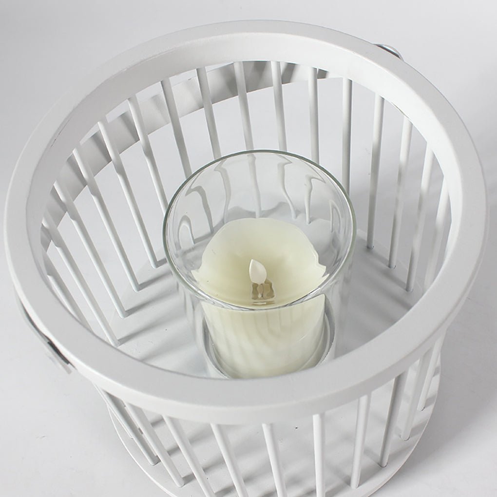 Rechargeable Outdoor Cage Lantern Waterproof Portable Garden Light for Patio and Landscape