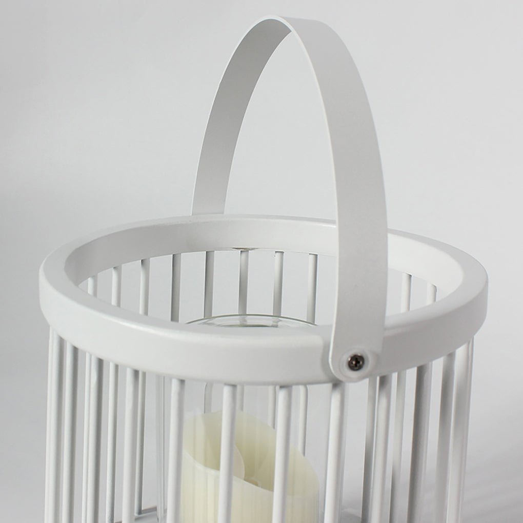 Rechargeable Outdoor Cage Lantern Waterproof Portable Garden Light for Patio and Landscape