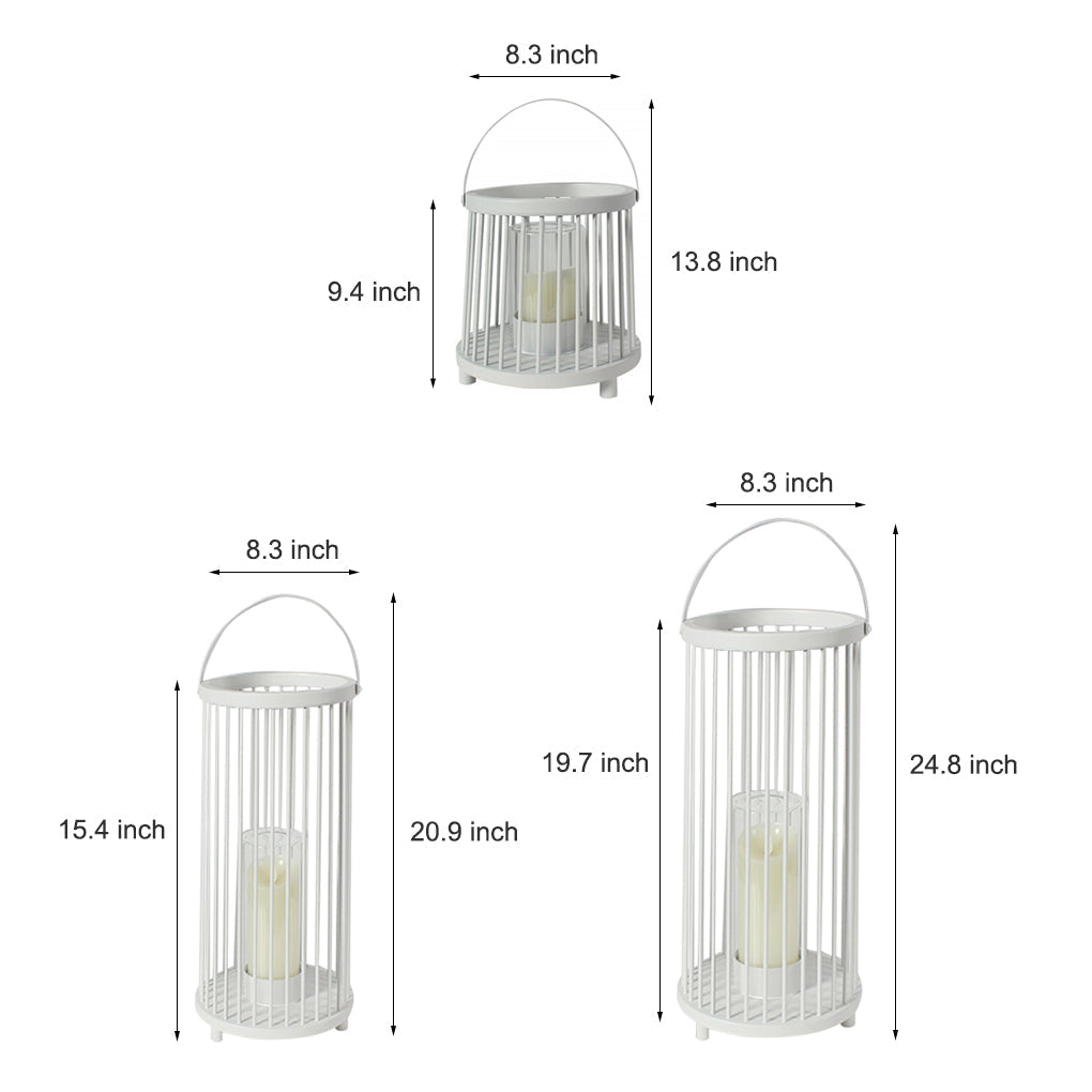 Rechargeable Outdoor Cage Lantern Waterproof Portable Garden Light for Patio and Landscape
