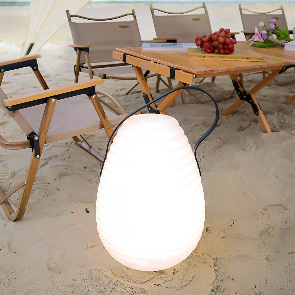 Rechargeable Portable LED Lantern Waterproof Outdoor Table Lamp with Remote and Timer