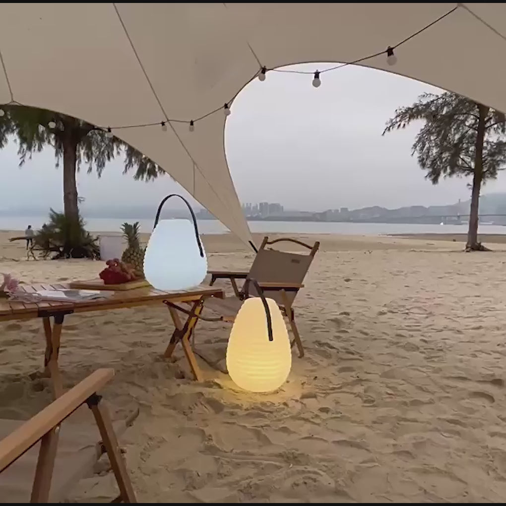 Rechargeable Portable LED Lantern Waterproof Outdoor Table Lamp with Remote and Timer