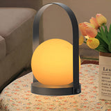 Rechargeable Waterproof RGB LED Table Lamp with Black Handle and Opal Globe Shade