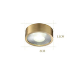 Modern Gold Copper LED Ceiling Light Flush Mount Round Acrylic Lamp for Bedroom Office