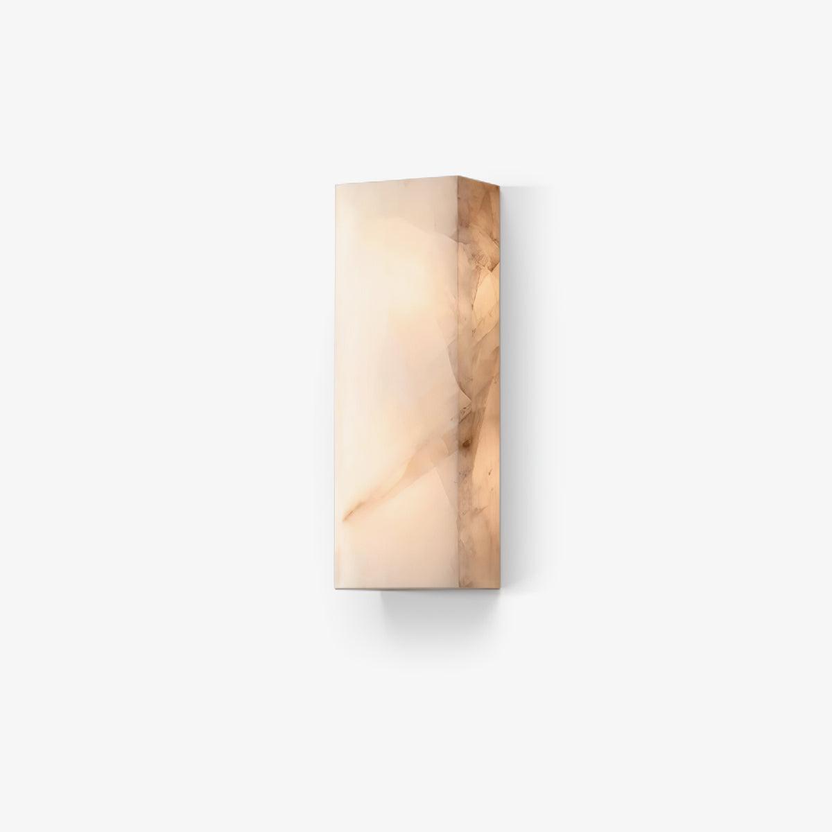 Rectangular Natural Alabaster Wall Sconce LED Light for Modern Interior and Exterior Decor