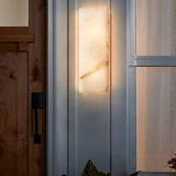 Rectangular Natural Alabaster Wall Sconce LED Light for Modern Interior and Exterior Decor