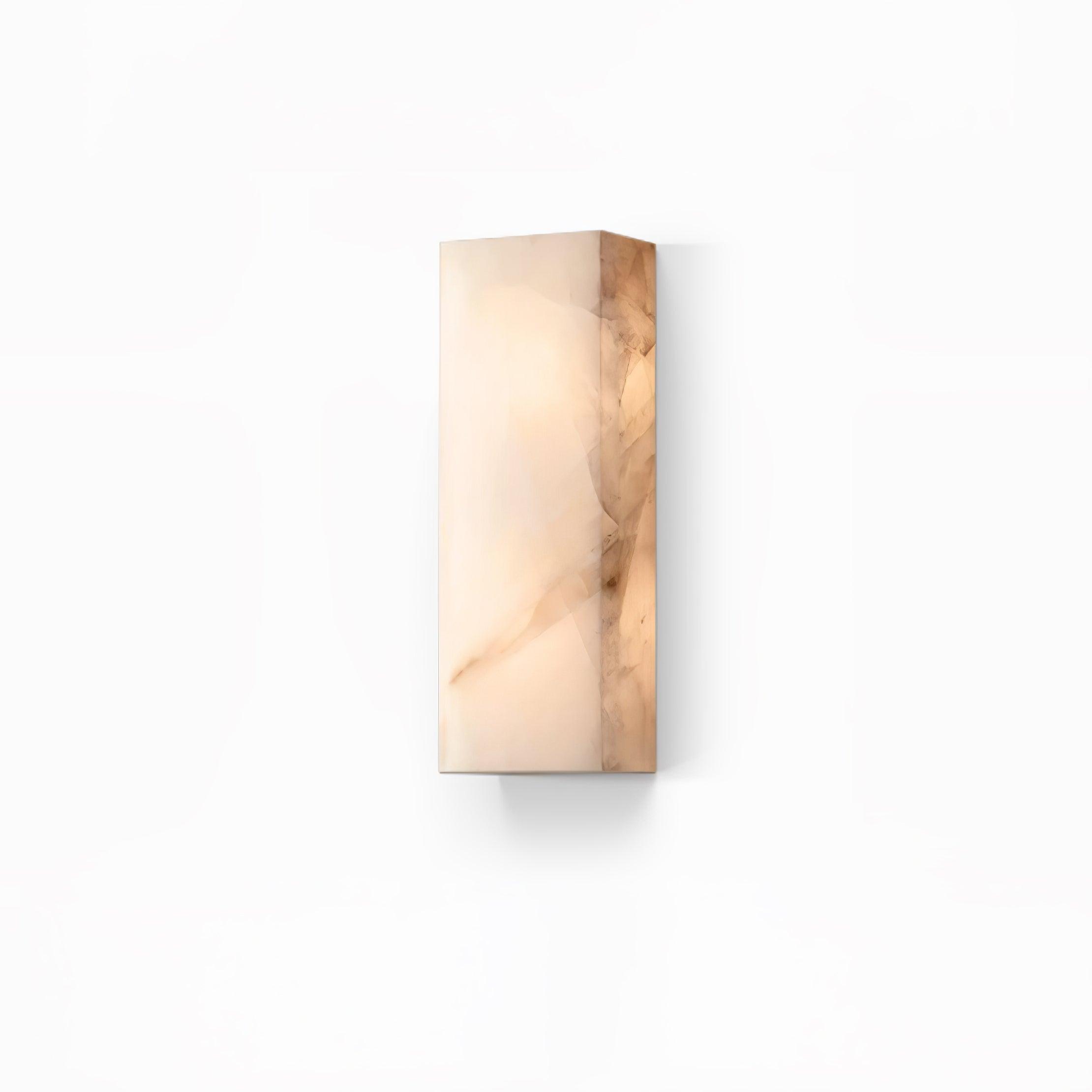 Rectangular Natural Alabaster Wall Sconce LED Light for Modern Interior and Exterior Decor