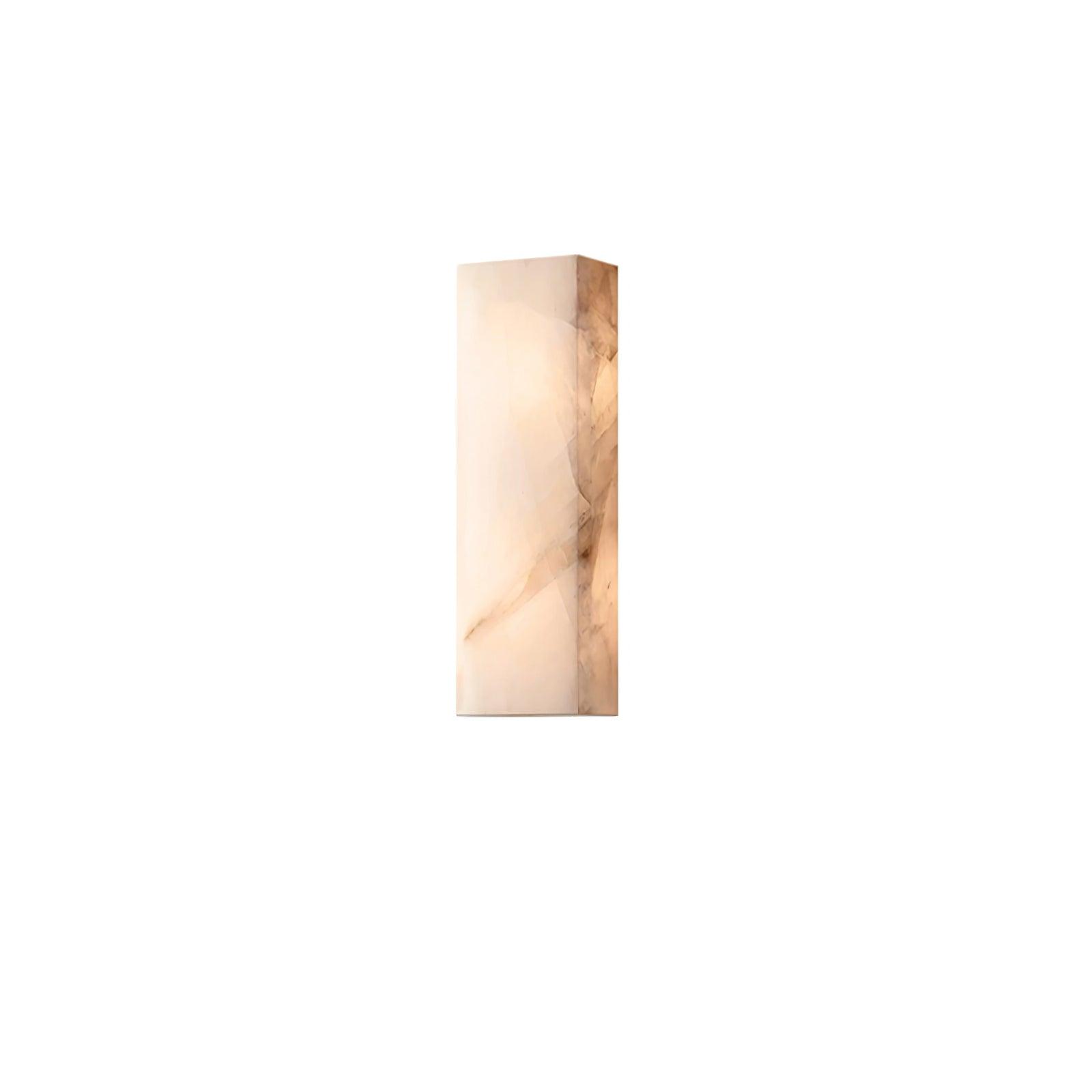 Rectangular Natural Alabaster Wall Sconce LED Light for Modern Interior and Exterior Decor