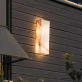 Rectangular Natural Alabaster Wall Sconce LED Light for Modern Interior and Exterior Decor